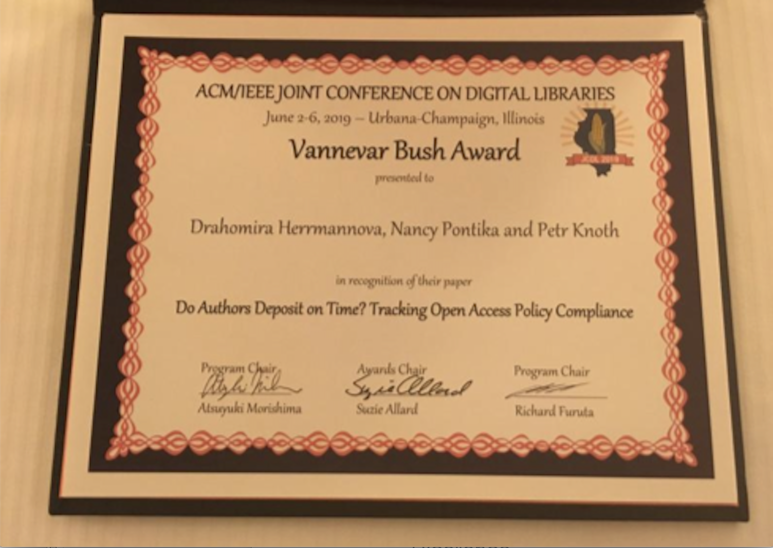 Vannevar Bush Best Paper Award